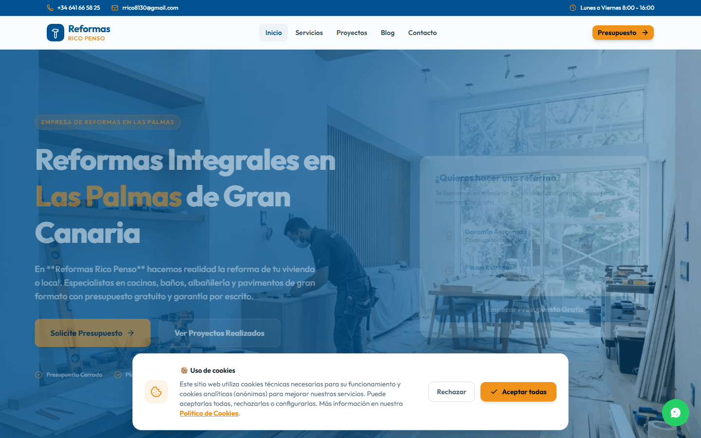 Web Corporativa para Empresa de Reformas Integrales